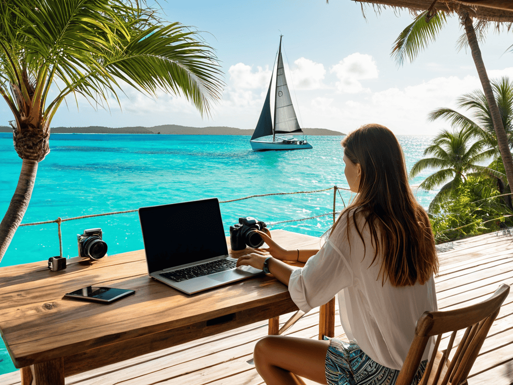 Digital nomad travel lifestyle