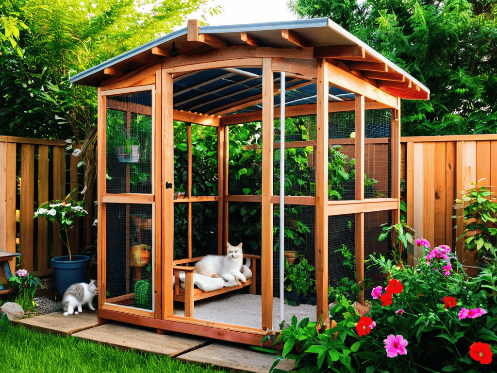 Safe Outdoor Time: How to Build a Window 'catio' Your Cat Will Love 3 Building a Catio outdoors