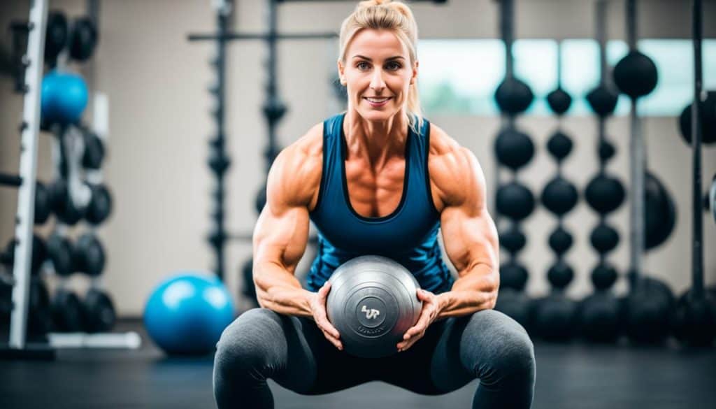 Weighted ball squats