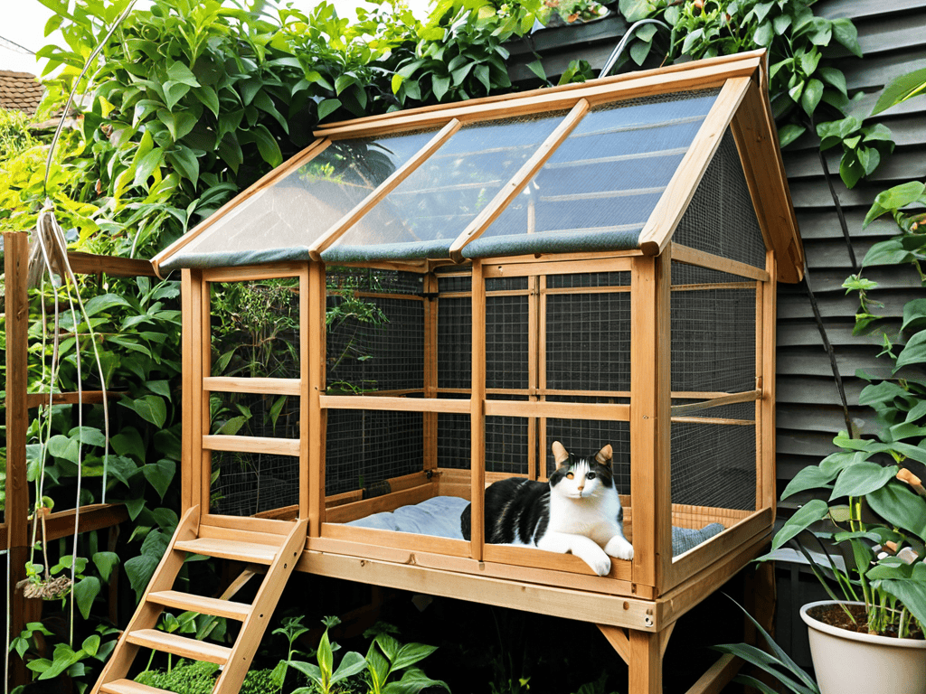 Safe Outdoor Time: How to Build a Window 'catio' Your Cat Will Love 1 Building a Catio for cats