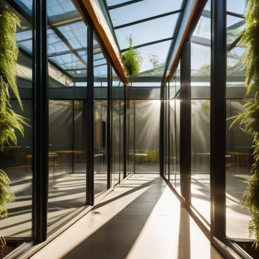 Heliostat natural lighting system for buildings.